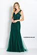 Cameron Blake CB754 Detachable Sleeves Beaded Dress