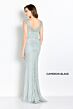 Cameron Blake CB755 Collared Neckline Embellished Dress