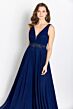 Cameron Blake CB756 Beaded Waist Detachable Sleeve Dress