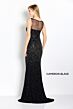 Cameron Blake CB757 Illusion Neckline Embellished Dress