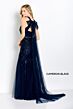 Cameron Blake CB759 Bow Back Cross Halter Dress