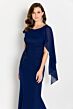 Cameron Blake CB763 Cape Sleeve Pleated Waist Dress