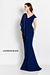 Cameron Blake CB763 Cape Sleeve Pleated Waist Dress