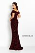 Cameron Blake CB766 Floral Metallic Off The Shoulder Dress