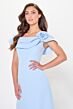 Cameron Blake CB3231 Flounce Neck High Slit Dress