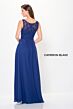 Cameron Blake CB3239 Ruched Bodice Removable Lace Sleeve Dress
