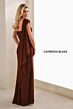 Cameron Blake CB908 Pleated Bodice One-Shoulder Dress