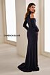Cameron Blake CB912 Side Slit Cold-Shoulder Dress