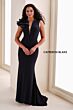 Cameron Blake 119645 Plunging Neck Evening Dress