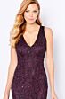 Cameron Blake 221684 Godet Skirt V-Neck Dress
