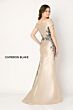 Cameron Blake CB777 Off-The-Shoulder Lace Bodice Dress
