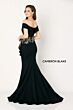 Cameron Blake CB779 Ruffle Applique Off-The-Shoulder Dress