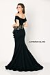 Cameron Blake CB779 Ruffle Applique Off-The-Shoulder Dress