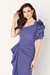 Cameron Blake CB781 Drape Skirt Applique Sleeve Dress