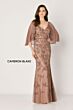 Cameron Blake CB783 Cape Sleeve V-Neck Dress