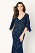 Cameron Blake CB783 Cape Sleeve V-Neck Dress