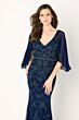 Cameron Blake CB783 Cape Sleeve V-Neck Dress