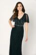 Cameron Blake CB785 Flutter Sleeve V-Neck Dress