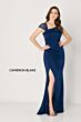 Cameron Blake CB786 Cap Sleeve Pleated Bodice Dress