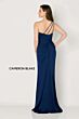 Cameron Blake CB787 One-Shoulder Drape Bodice Dress