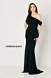 Cameron Blake CB788 Asymmetric Neck Drape Skirt Dress