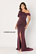 Cameron Blake CB788 Asymmetric Neck Drape Skirt Dress