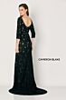 Cameron Blake CB789 Removable Sleeve Plunging V-Neck Dress