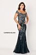 Cameron Blake CB792 Off-The-Shoulder Godet Skirt Dress
