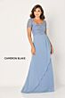 Cameron Blake CB794 Square Neck Sheer Sleeve Dress