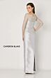Cameron Blake CB795 Scallop Neck Sheer Sleeve Dress