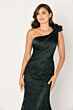 Cameron Blake CB796 One-Shoulder Pleated Bodice Dress