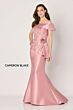 Cameron Blake CB797 Side Drape Off-The-Shoulder Neck Dress