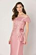 Cameron Blake CB797 Side Drape Off-The-Shoulder Neck Dress