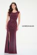 Cameron Blake CB201 Scoop Neck Beaded Waist Dress