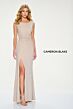 Cameron Blake CB201 Scoop Neck Beaded Waist Dress