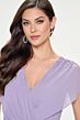 Cameron Blake CB203 Split Sleeve V-Neck Chiffon Dress