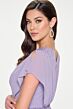 Cameron Blake CB203 Split Sleeve V-Neck Chiffon Dress