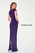 Cameron Blake CB205 Back Slit Asymmetric Neck Dress