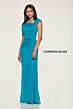 Cameron Blake CB205 Back Slit Asymmetric Neck Dress