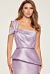 Cameron Blake CB207 Asymmetric Peplum Cold-Shoulder Dress