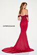 Cameron Blake CB208 Corset Bodice Plunging Neck Dress