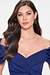 Cameron Blake CB209 Pleated Bodice Rosette Sleeve Dress