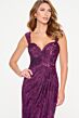 Cameron Blake CB210 Ruched Bodice Sweetheart Neck Lace Dress