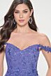 Cameron Blake CB211 Off-The-Shoulder Lace Applique A-Line Dress