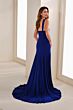 Cameron Blake CB911 Crisscross Keyhole Neck Dress