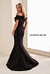 Cameron Blake CB829 Back Button Draped Mermaid Skirt Dress