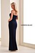 Cameron Blake CB835 Back Slit Beaded Strapless Dress