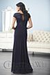 Christina Wu 17839 Scoop Neck Lace Bodice Dress