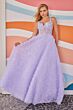 Colette CL2000 Floral Skirt Sheer Bodice Dress