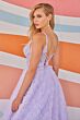 Colette CL2000 Floral Skirt Sheer Bodice Dress